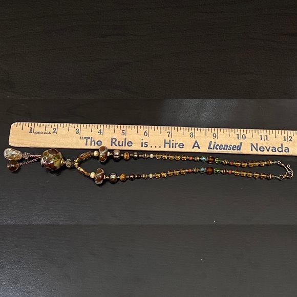 Handmade Lampwork Beads Fall Theme Beaded Necklace - Picture 8 of 11